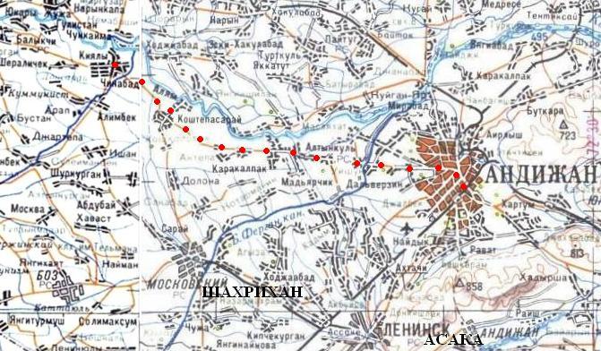 Карта андижан через спутник