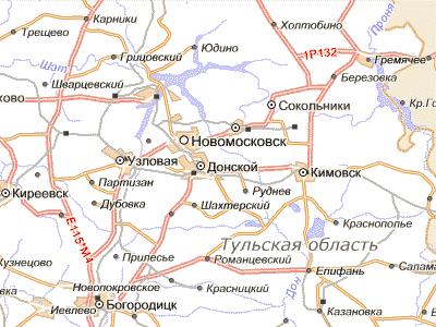 Карта города донского тульской области