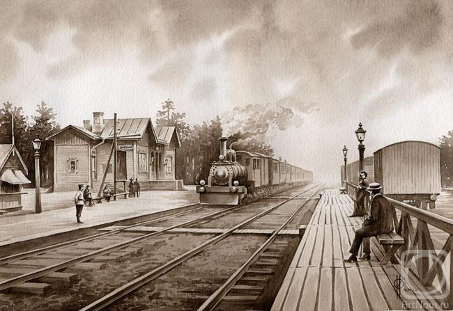 Старинные фото станции Дибуны разных лет. 