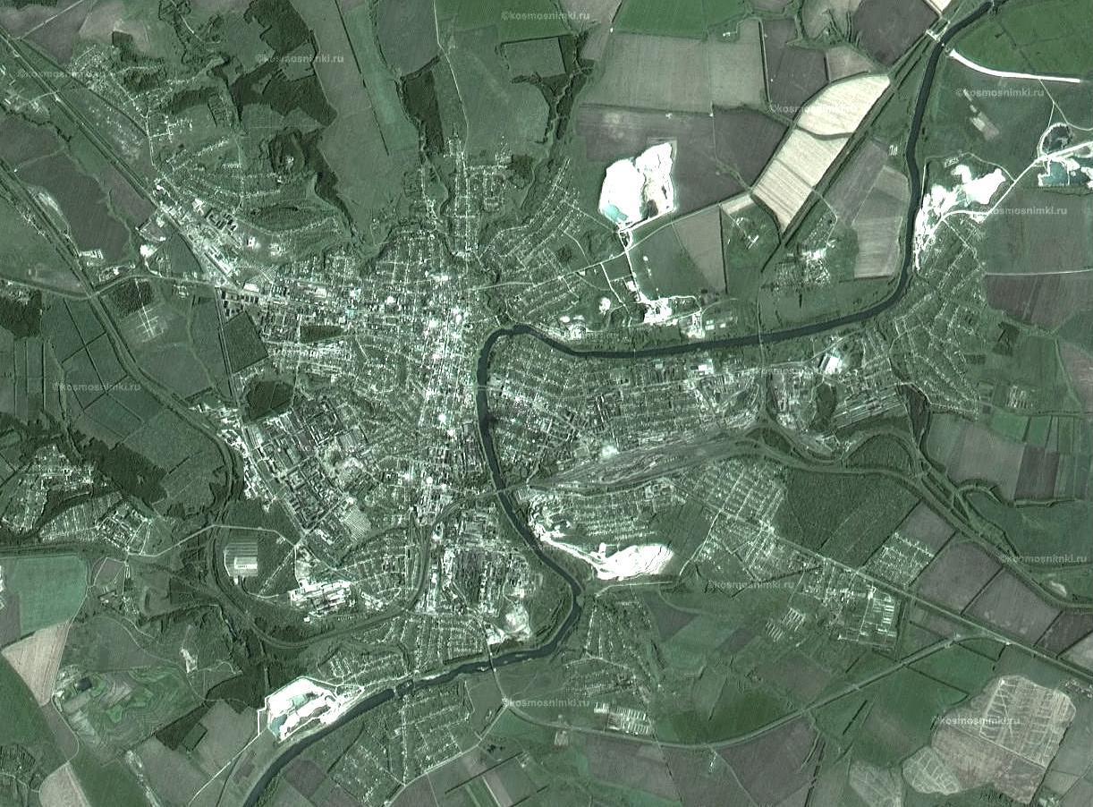 Карта города Липецка со спутника